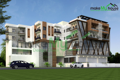 Multistory 3D Front Elevation