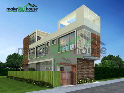 Duplex 3D Corner Elevation