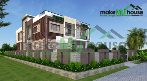 Duplex 3D Corner Elevation