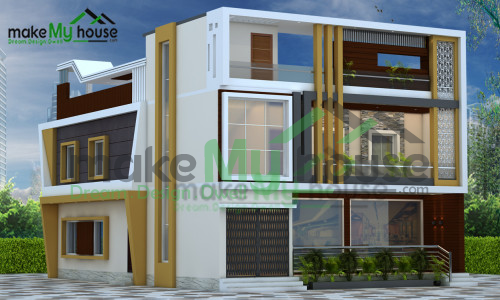 Duplex 3D Corner Elevation