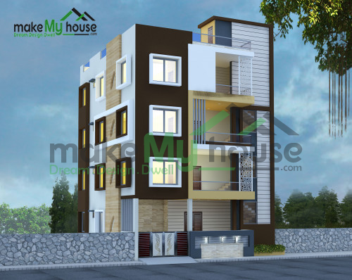 Multistory 3D Corner Elevation