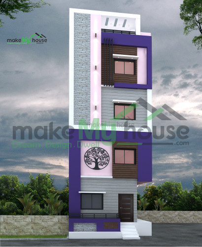 Multistory 3D Front Elevation