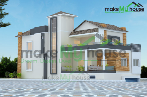 Duplex 3D Corner Elevation