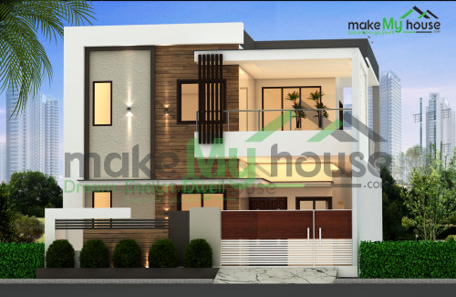 Duplex 3D Front Elevation