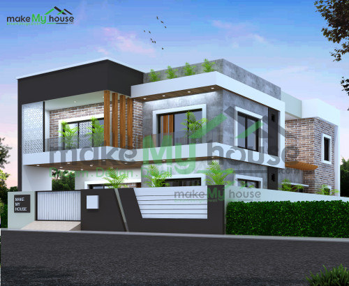 Duplex 3D Corner Elevation