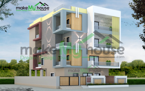 Multistory 3D Corner Elevation