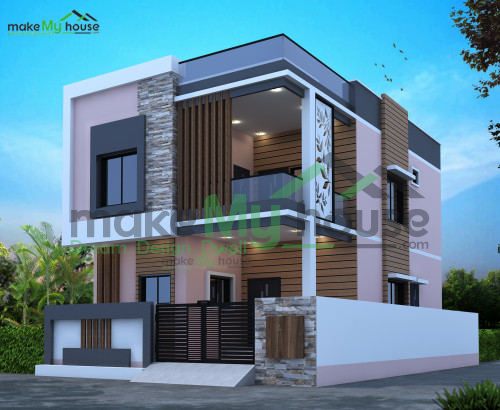 Duplex 3D Corner Elevation