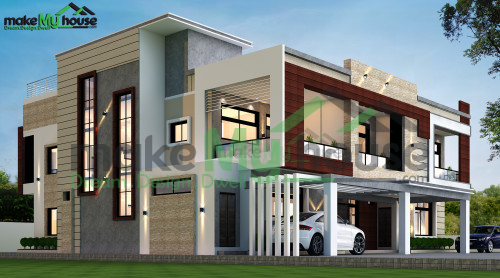 Duplex 3D Corner Elevation