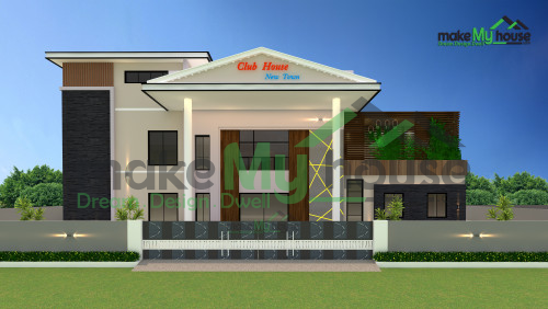 Duplex 3D Front Elevation