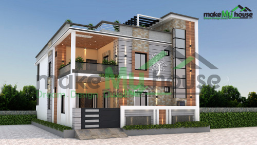 Duplex 3D Corner Elevation