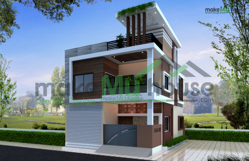 Duplex 3D Corner Elevation