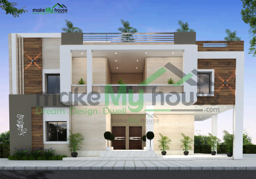 Duplex 3D Front Elevation