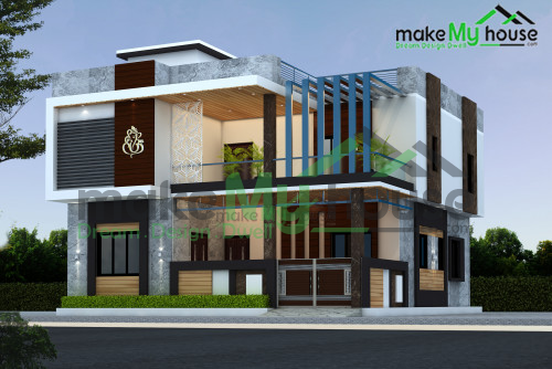 Duplex 3D Corner Elevation