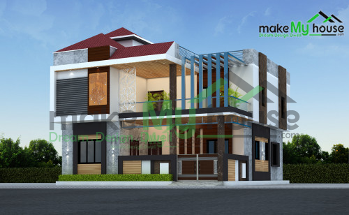 Duplex 3D Corner Elevation