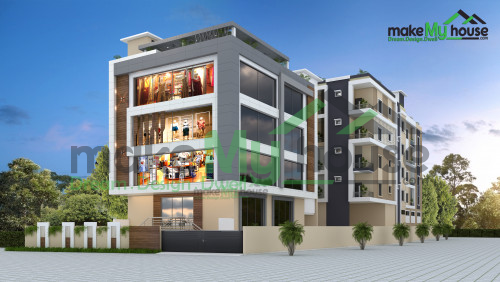 Multistory 3D Corner Elevation