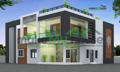 Duplex 3D Corner Elevation