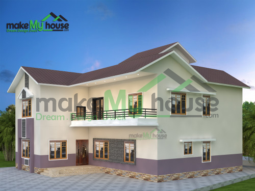 Duplex 3D Corner Elevation