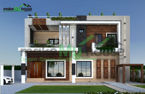 Duplex 3D Front Elevation