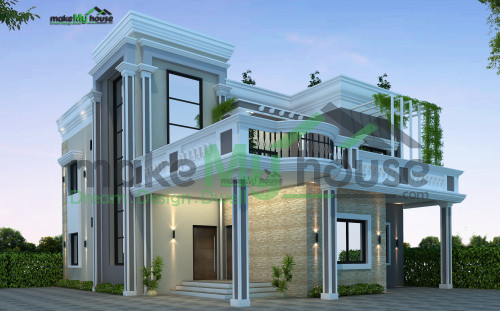 Duplex 3D Corner Elevation