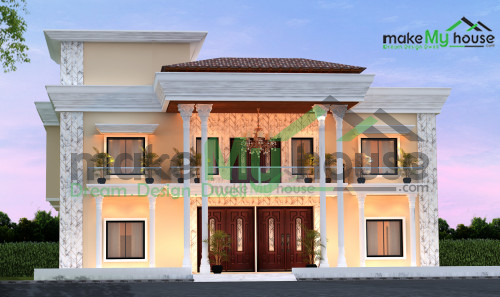 Duplex 3D Front Elevation