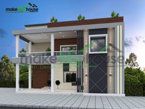 Duplex 3D Corner Elevation