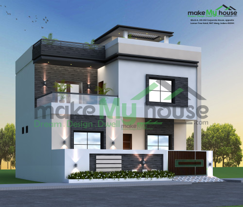 Duplex 3D Corner Elevation