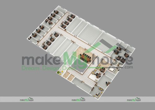 Simplex 3D Cut Section Floor Plan