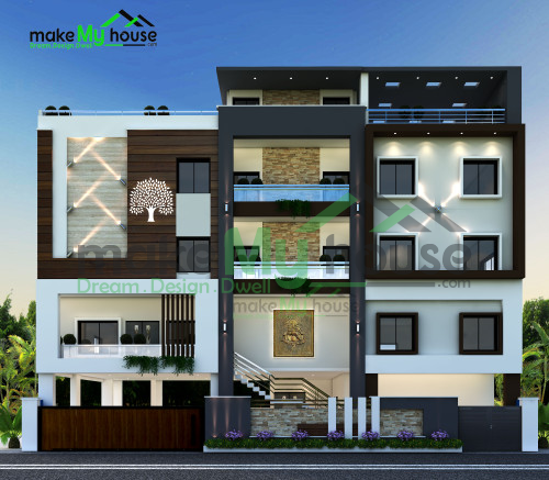 Multistory 3D Front Elevation