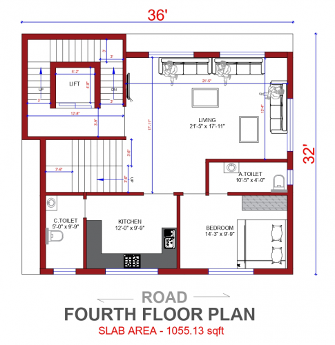 36X32 Floor Plan