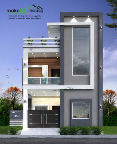 27 40 Front Elevation 3d Elevation House Elevation
