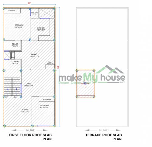 22x50 House Plan