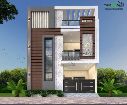 27 40 Front Elevation 3d Elevation House Elevation