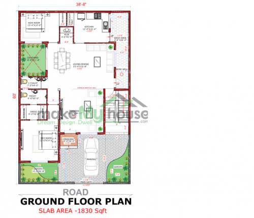 Modern-Office-Design | Architecture Design | Naksha Images | 3D Floor Plan  Images | Make My House Completed Project