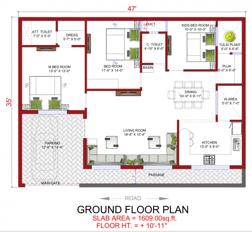 Architectural Design For Residential Commercial Completed Project Make My House