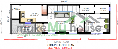 Floor-Plan-With-Family-Lounge | Architecture Design | Naksha ...