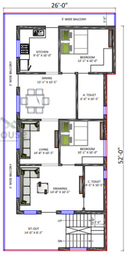 26-60-house-plan-1560-sqft-floor-plan-duplex-home-design-11594