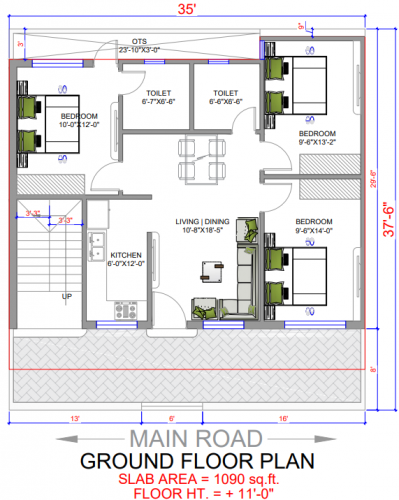 Village House Plan 2000 SQ FT First Floor Plan House Plans, 52% OFF