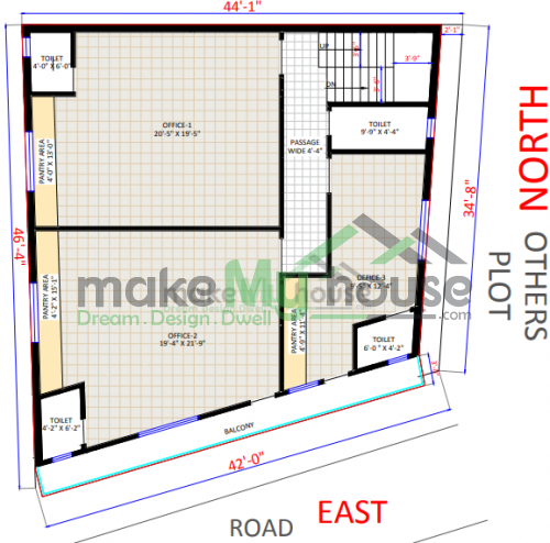 44 46 House Plan 2024 SqFt Floor Plan Triplex Home Design 12670   1677133386 496.PNG