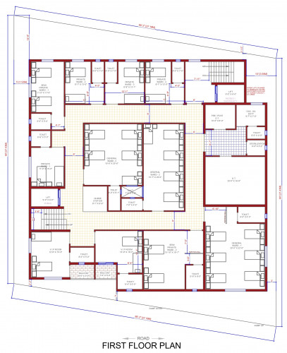 90*90 House plan, 8100 SqFt Floor Plan multistorey Home Design- 13117