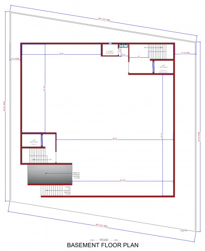 90*90 House plan, 8100 SqFt Floor Plan multistorey Home Design- 13117