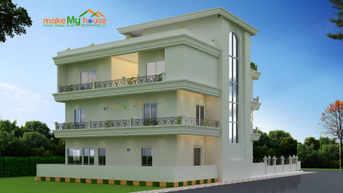 2d elevation designs for residential house 