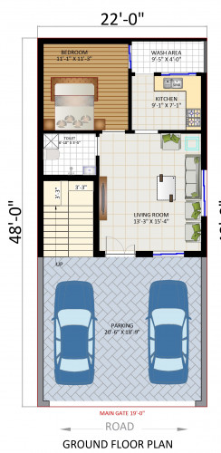22x48 house plan