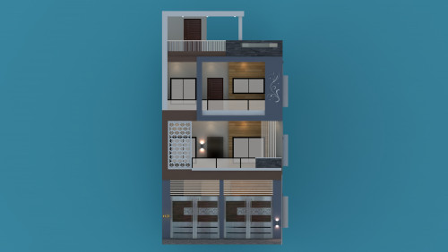 Triplex house elevation design