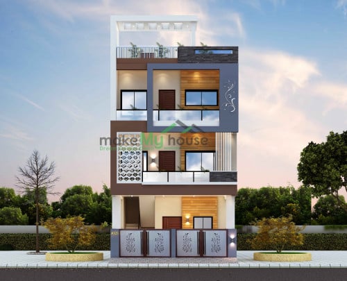 22ft x 48ft 3D House Design