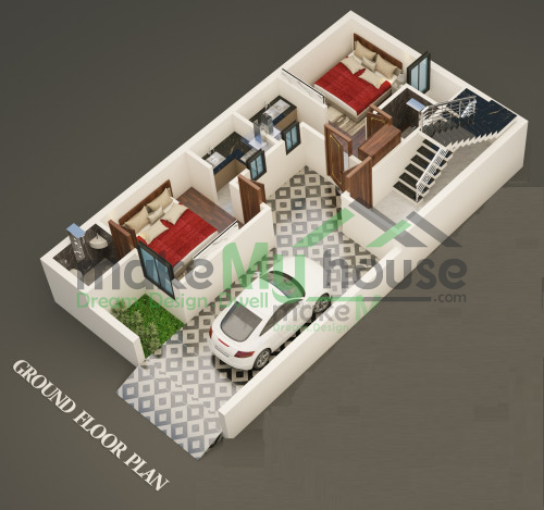 3D Ground Floor Plan