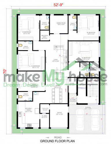House Plan for 32 x 56 Feet Plot Size 200 Sq Yards (Gaj) | House plans,  Bungalow floor plans, Building plans house