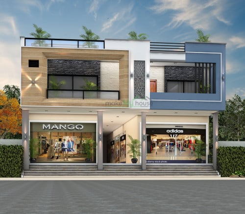 shopping Complex elevation designs 