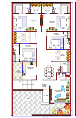 44x84 Floor Plan