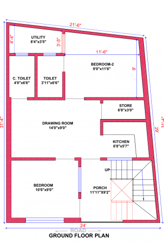 duplex floor plan