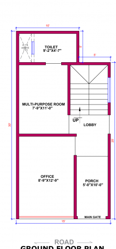 3 floor house design